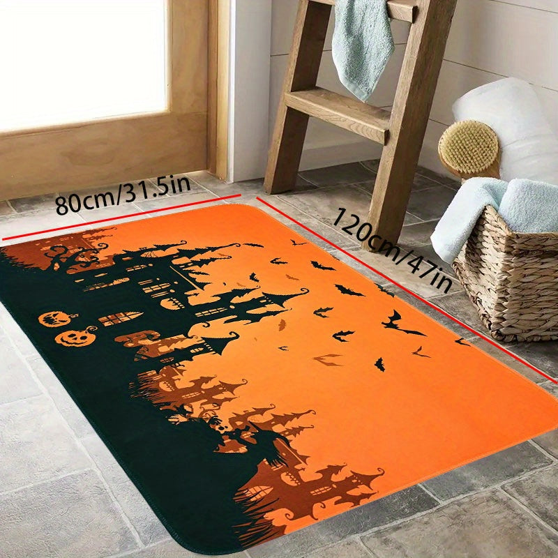 Halloween Printed Mat Non-slip Dirt-resistant Castle Front Door Mat