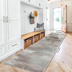 Abstract Runner Rug Soft Hallway Oriental Long Modern Laundry Room