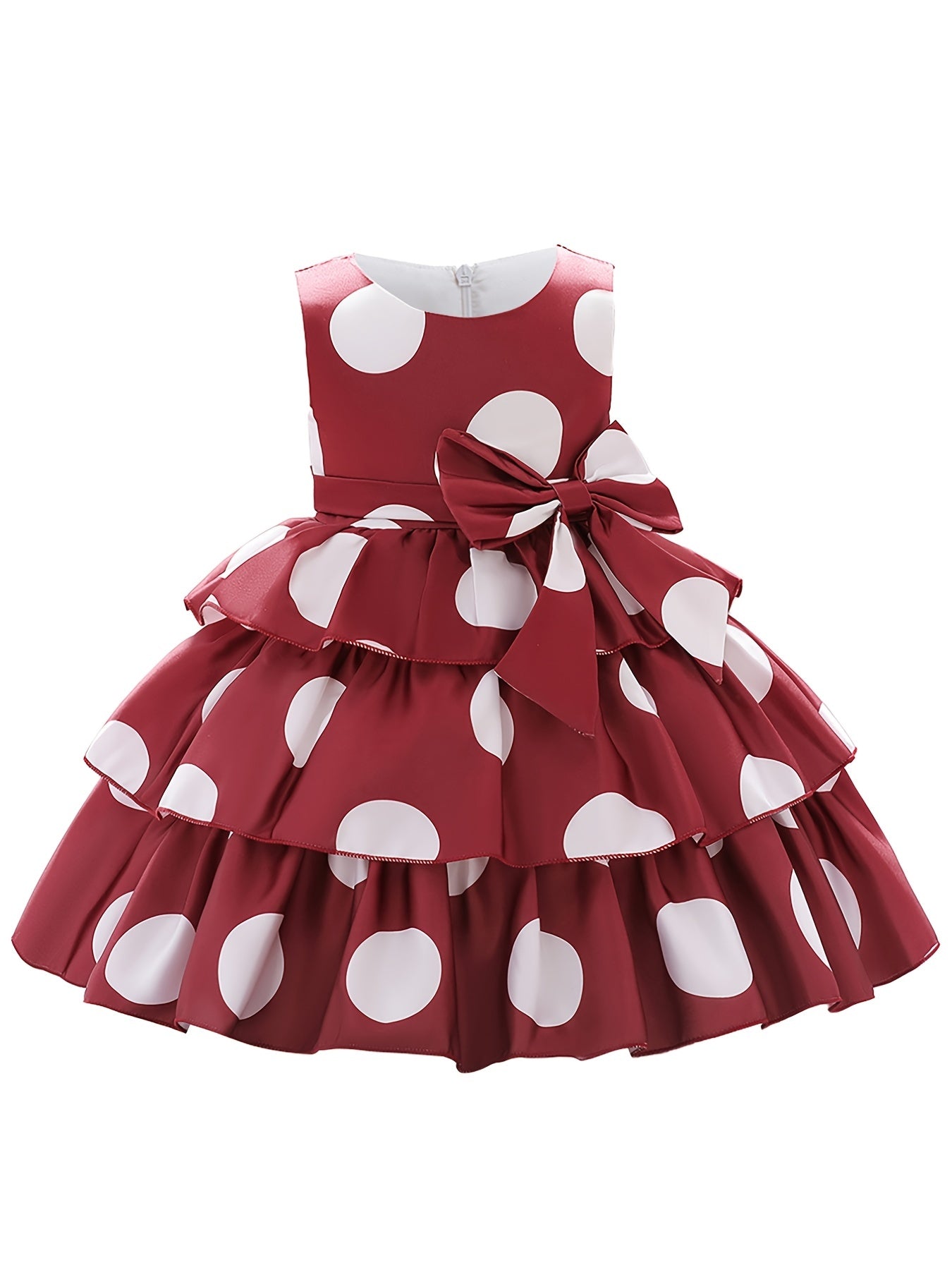 Sleeveless Polka Dot Princess Dress for Toddler Girls