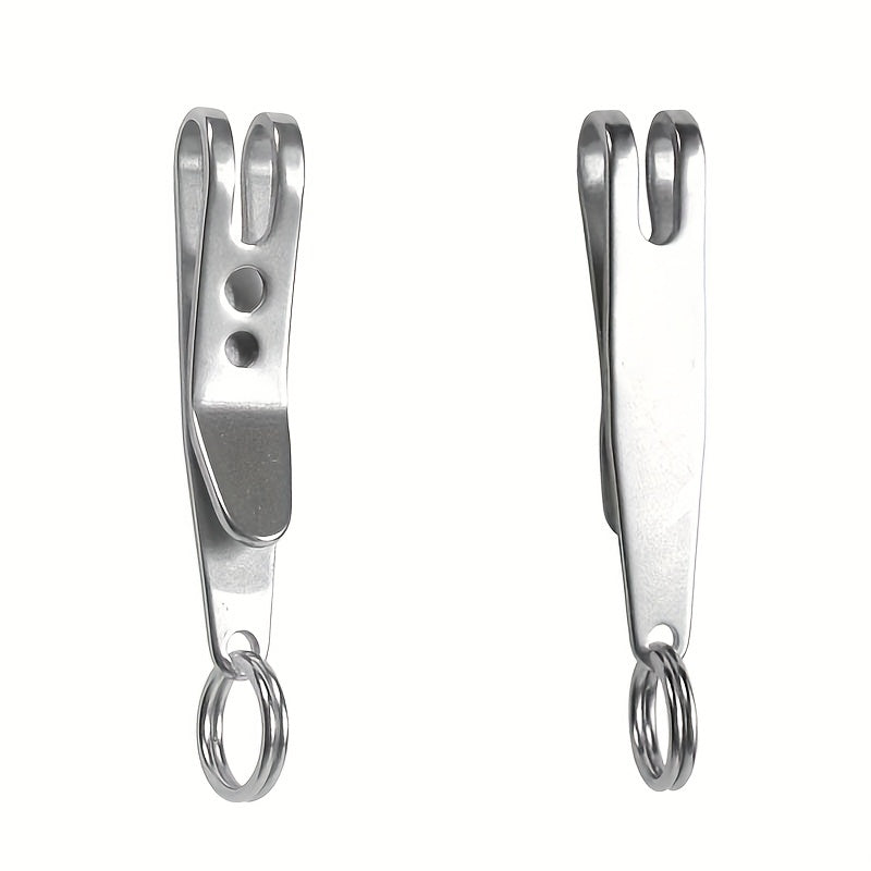 3pcs Stainless Steel Multitool Pocket Clip with Carabiner for Outdoor