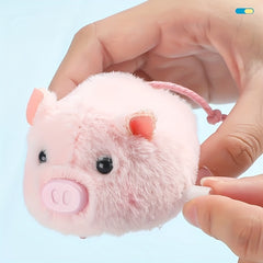 Clockwork Racing Bunny Pig Toy Plush Bell