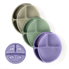 Baby Feeding Silicone Plate with Suction Cup