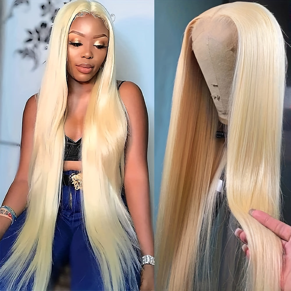 613 HD Lace Front Wig Human Hair 13x4 Straight Blonde Lace Front Wigs