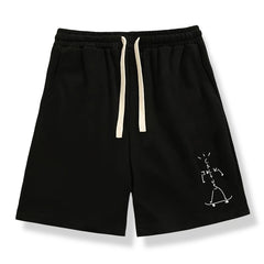 Men's Sportswear Drawstring Active Shorts Alphabets Skateboard