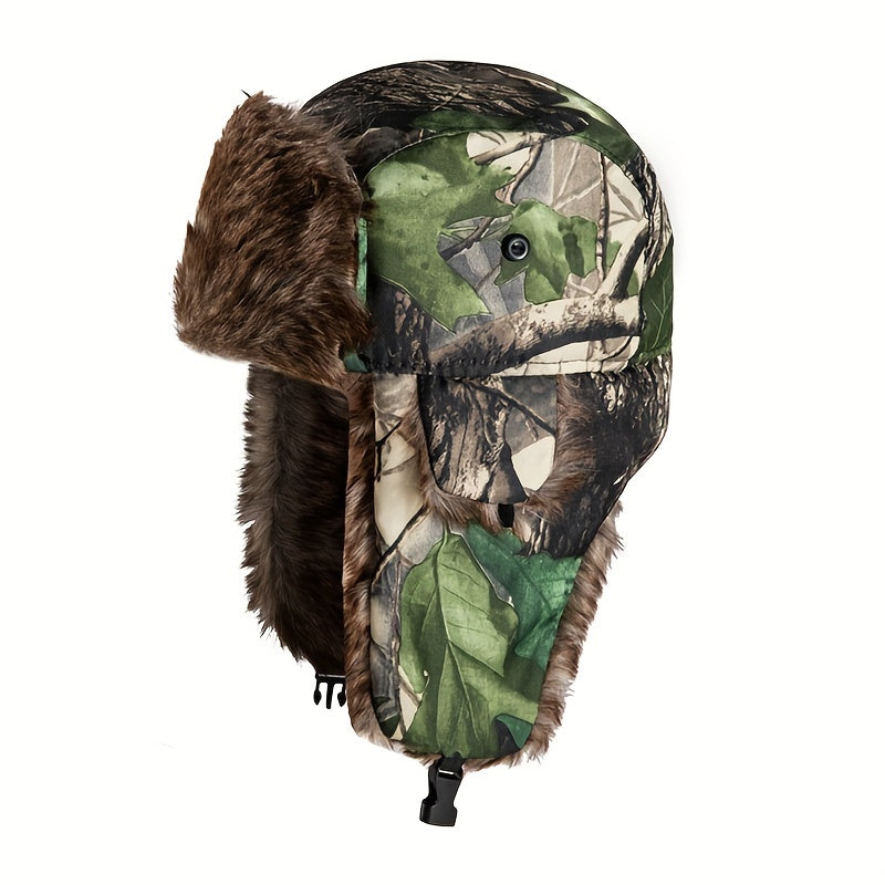 Camouflage Trooper Hat with Ear Protection Ski Hat Warm and Coldproof Hat