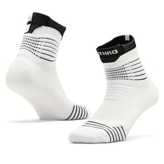 Men's Mid Crew Sport Socks Non Slip Shock Absorption Nylon Blend