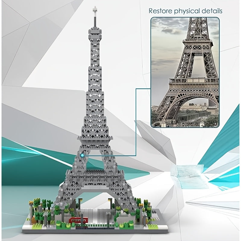 Eiffel Tower Micro Building Block Set High Difficulty Halloween Toy