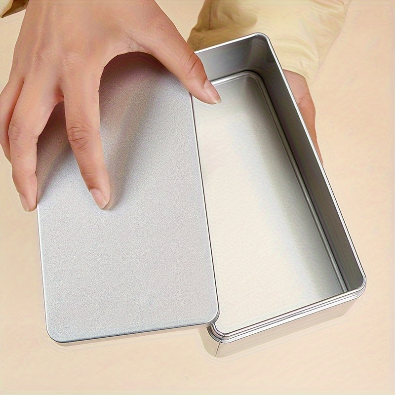 Mini Tinplate Soap Box Rectangular Tin Case Storage Organizer Tin Storage Box