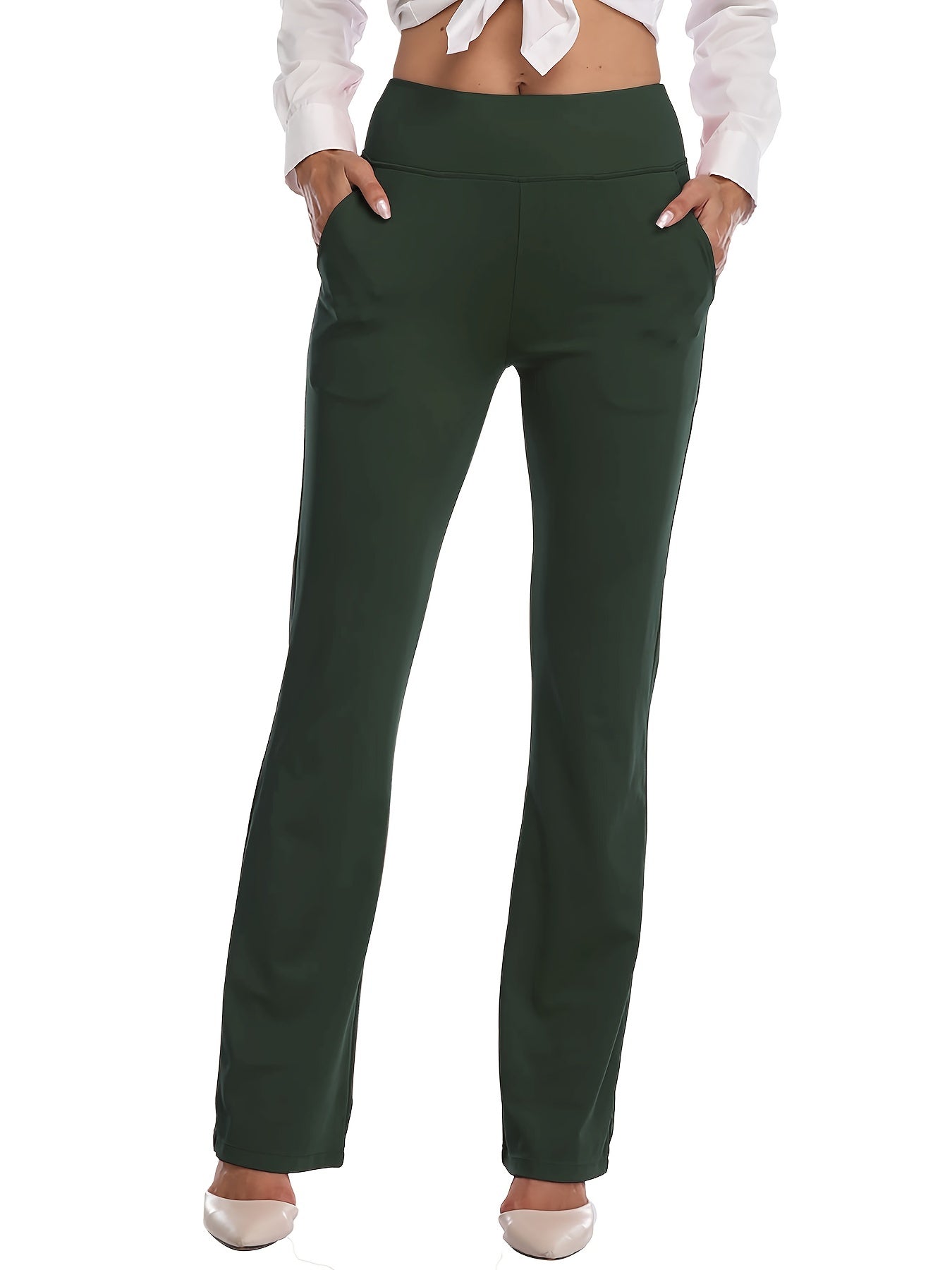 High Waist Flared Trousers Sports Fitness Yoga Running Trousers