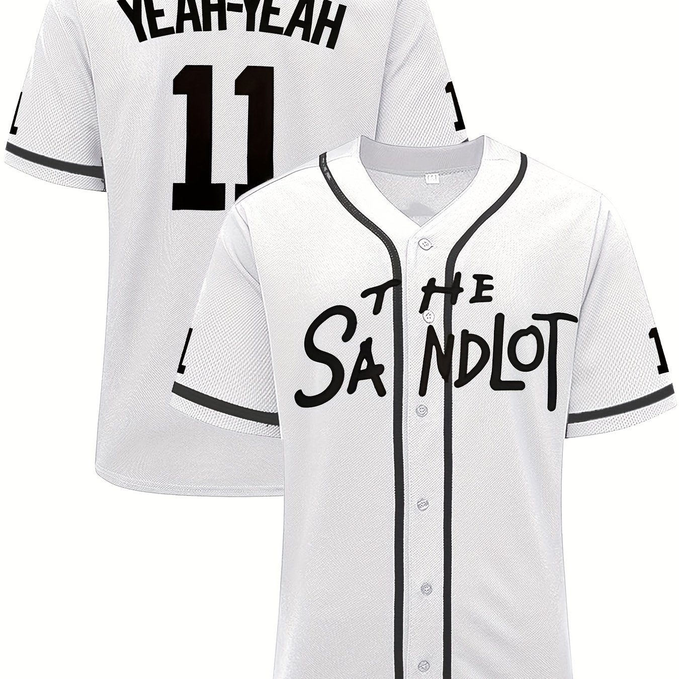 Men's 11 Retro Baseball Jersey Embroidery Butt