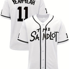 Men's 11 Retro Baseball Jersey Embroidery Butt