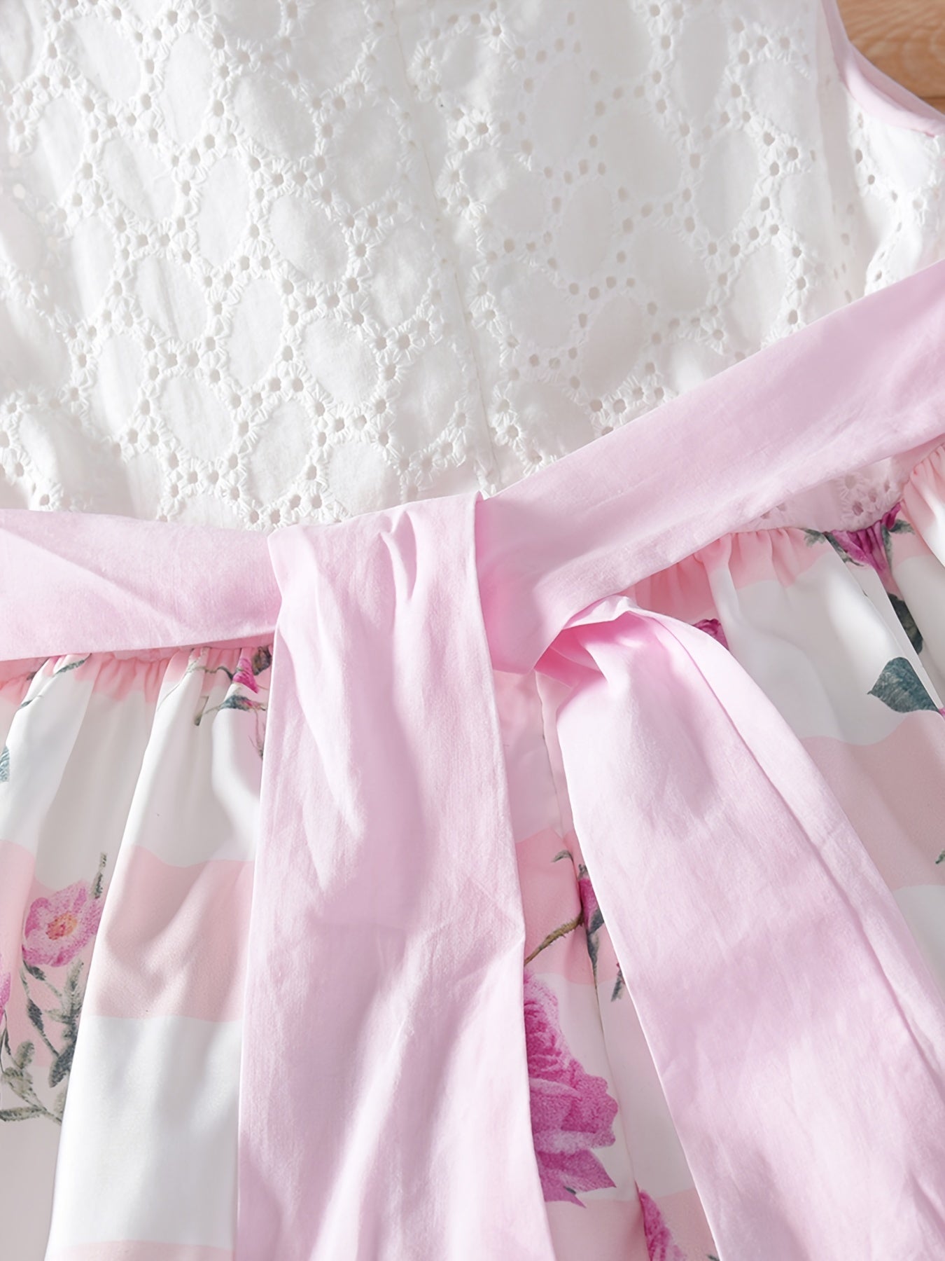 Sleeveless Rose Print Summer Dress for Toddler Girls
