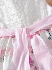 Sleeveless Rose Print Summer Dress for Toddler Girls