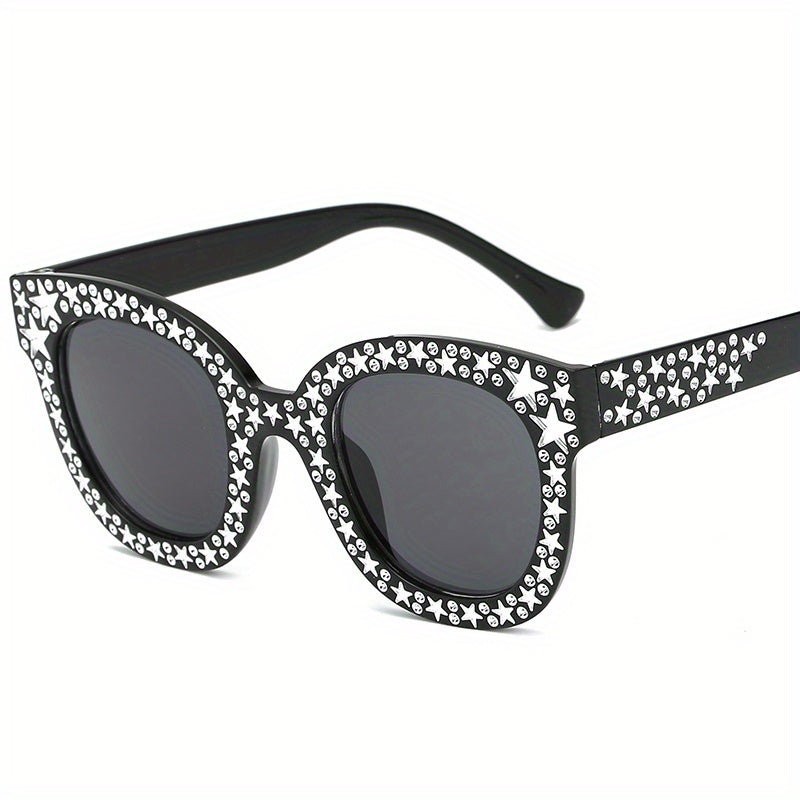 Rhinestone & Star Sunglasses w/ Box UV400