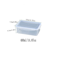 4pcs Plastic Storage Box Refrigerator Lunch Box Sealed Container