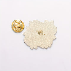 Girl's Purple Flower Book Brooch Bag Pin