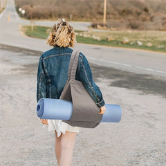 Solid Yoga Mat Storage Bag Portable Canvas Yoga Accessories Carrier Bag