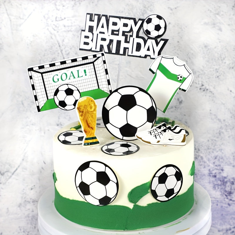 15pcs Soccer Cake Topper Football Player Cake Decorations