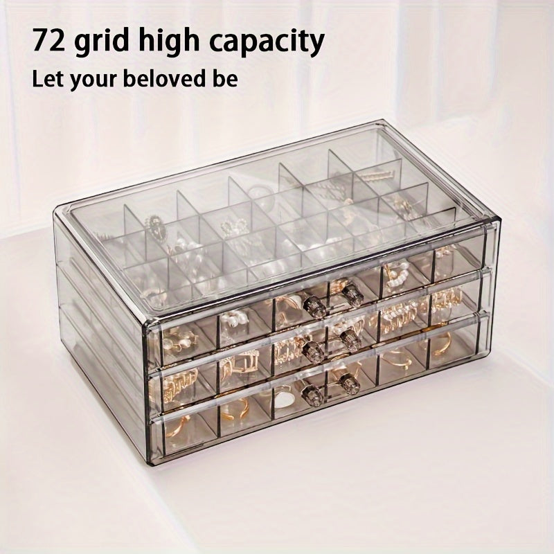 Mini Jewelry Storage Cabinet Transparent Dressing Table Box