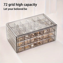 Mini Jewelry Storage Cabinet Transparent Dressing Table Box