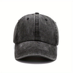 Washed Solid Baseball Cap Visor Sports Cap