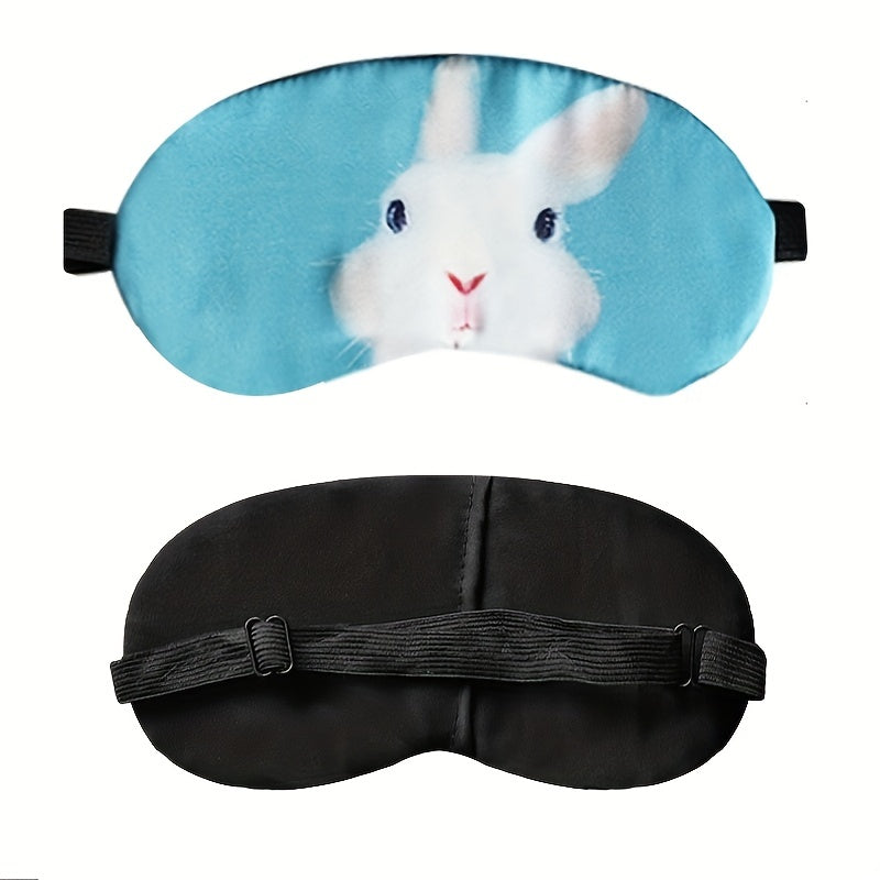 Cartoon Animal Polyester Blackout Eye Mask Soft Cooling Sleep Blindfold