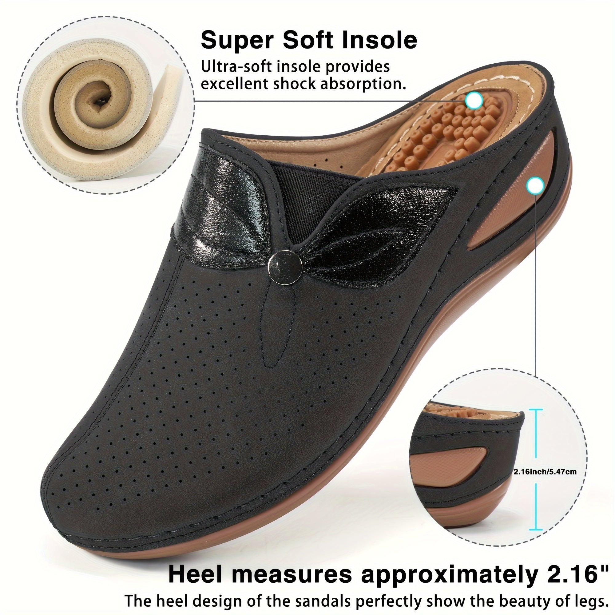 Mesh Breathable Sports Sandals Faux Leather Slippers Non Slip Beach Slides