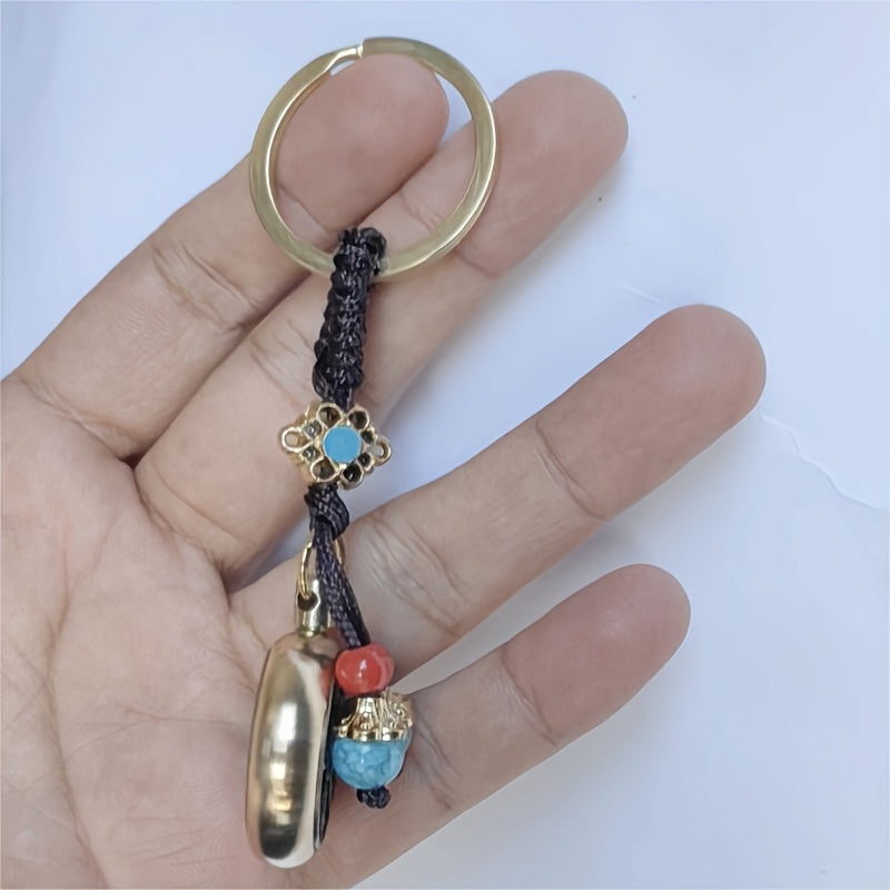Brass Fengshui Coin Lucky Keychain Bag Purse Ornament