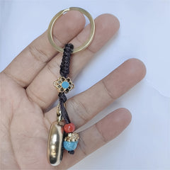 Brass Fengshui Coin Lucky Keychain Bag Purse Ornament