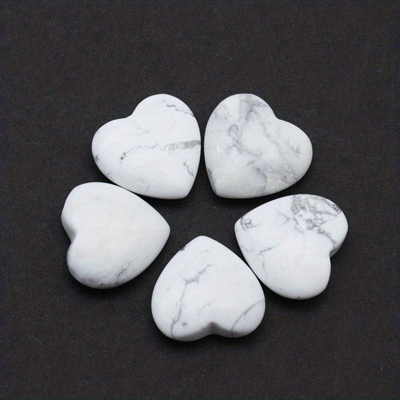 5pcs Natural Crystal Love Heart Shaped Yoga Stone Healing Crystal