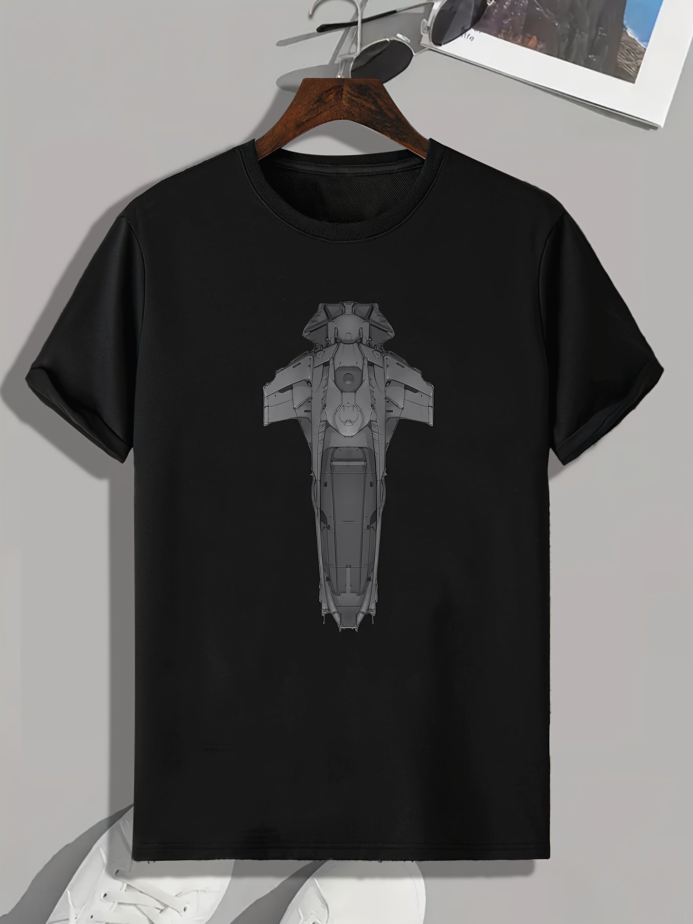 Boat Print Men's Graphic T shirt Casual Comfy Tees For Summer
