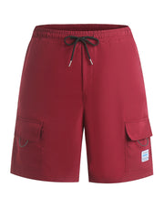 Men's Drawstring Flap Pocket Shorts Summer Clothing