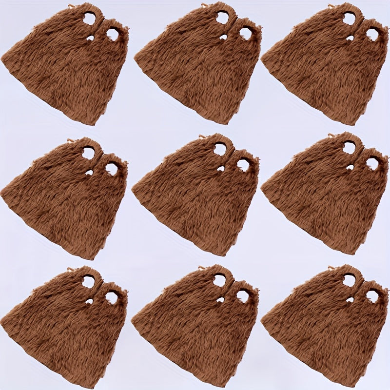 9pcs Mini Building Block Cloak Officer Set Plush Winter Coats