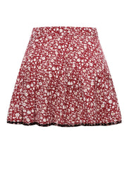 Floral Print Button Front Summer Skirt