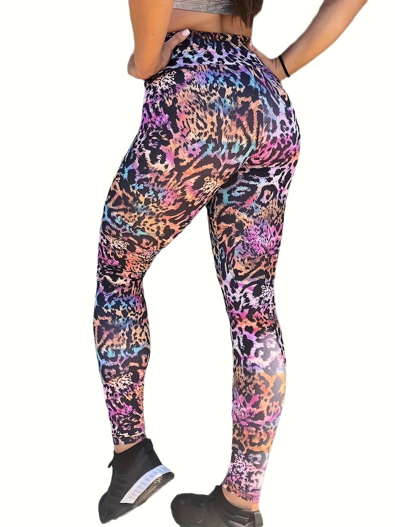 Leopard Print High Waist Yoga Leggings Women's Activewear