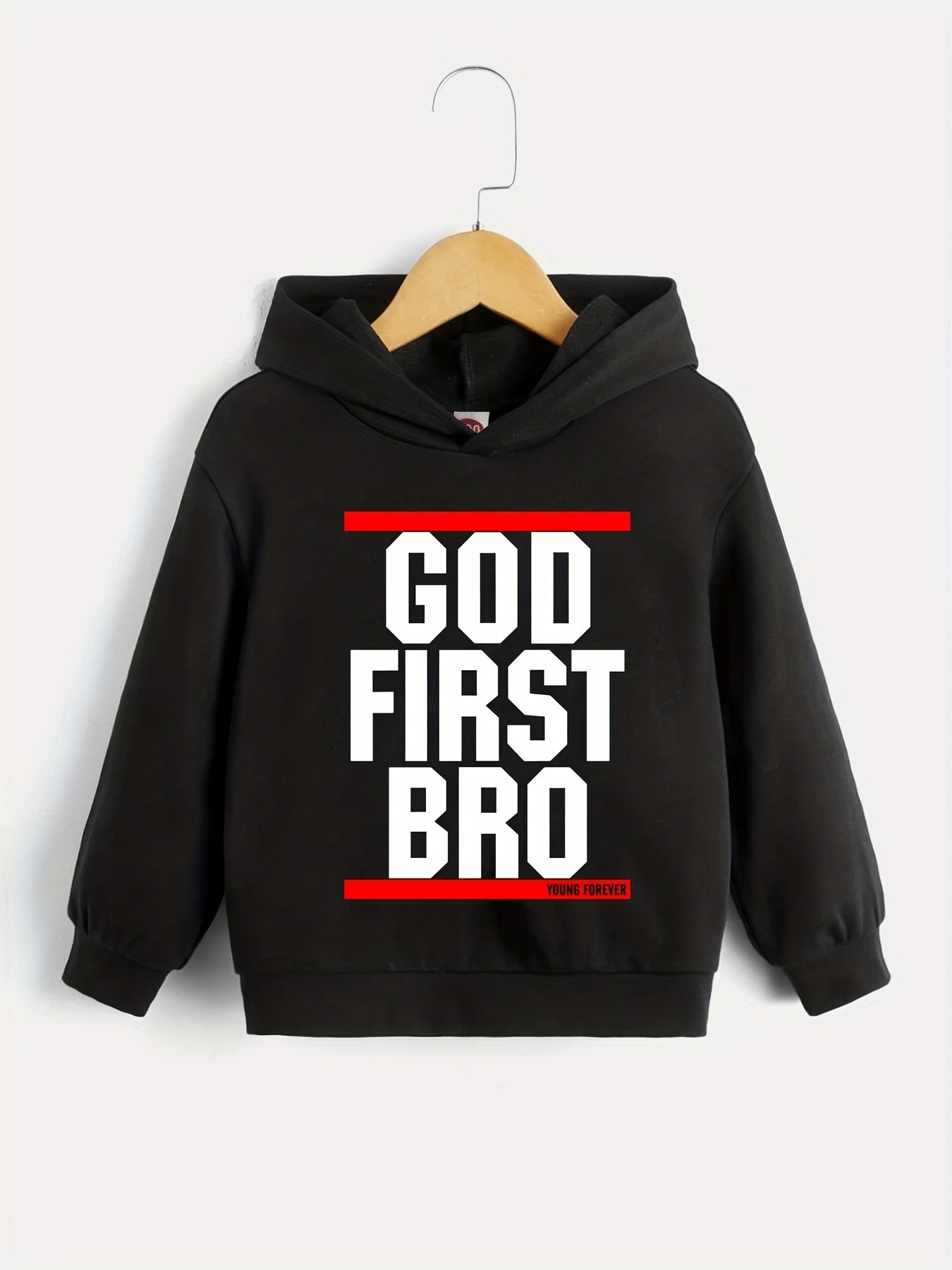 Letter Series Boys Hooded Sweatshirt