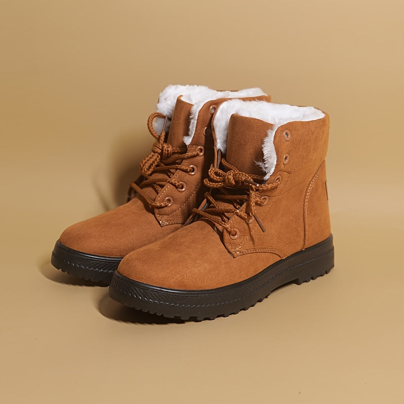 Women's Winter Fleece Lined Snow Boots, Warm and Anti-Slip