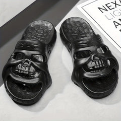 Men's Skull Slides Non Slip Slippers Open Toe Shoes