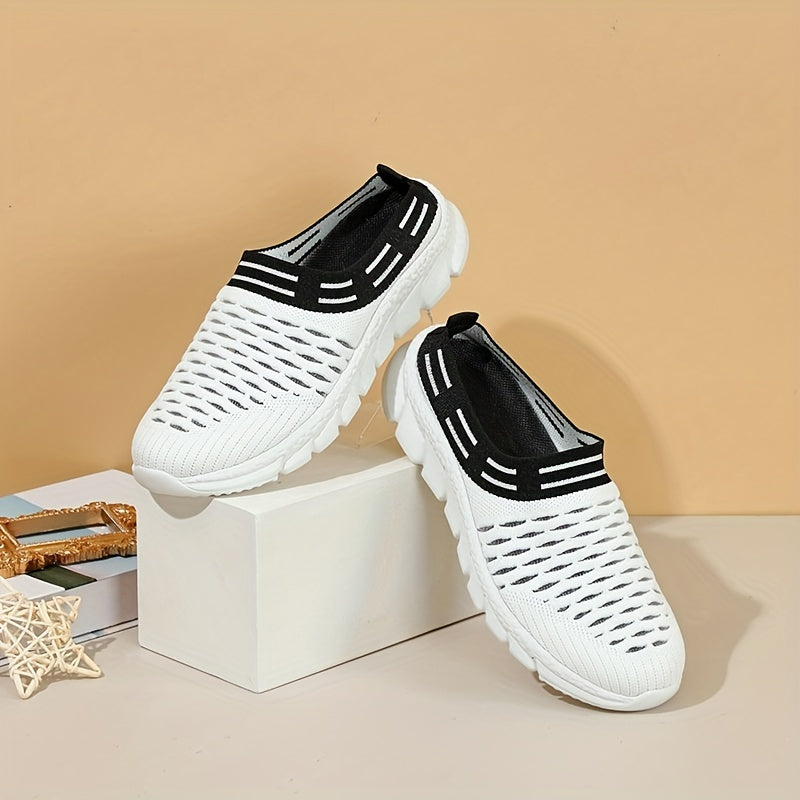 Women's Mesh Mule Sneakers Slip On Outdoor Shoes Soft Sole