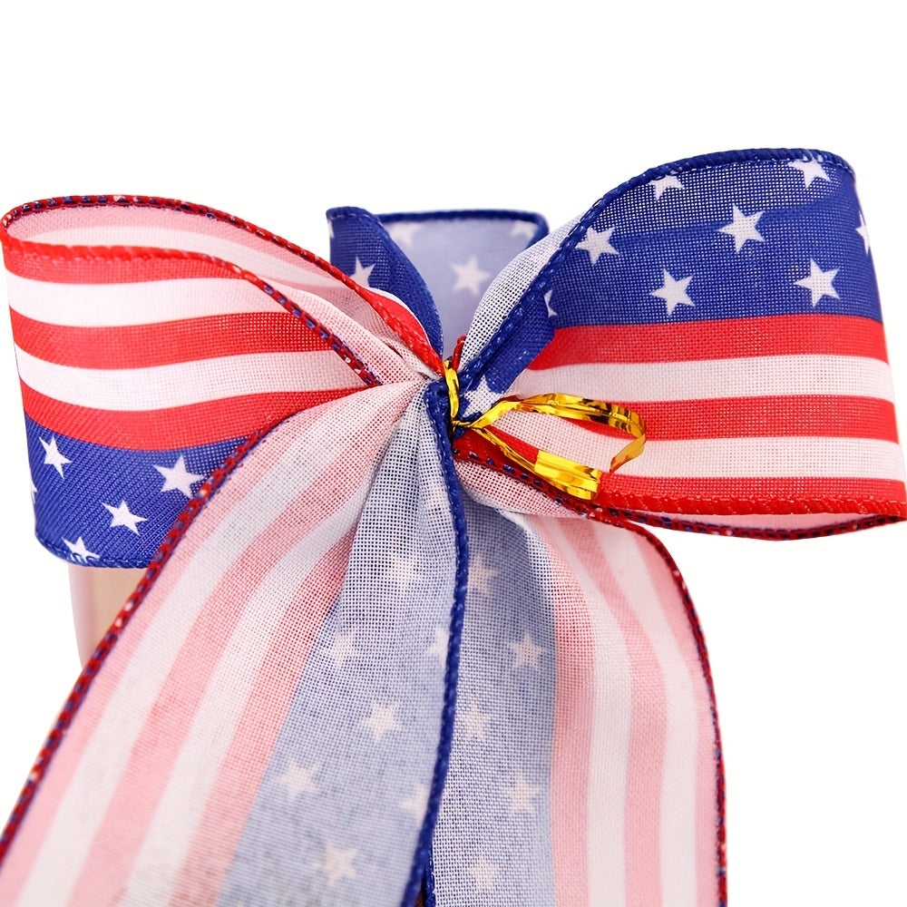 American Independence Decoration Bow Fine Linen Star Striped Bow