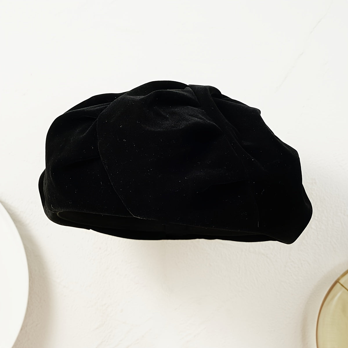 Velvet Beret Vintage Octagonal Pumpkin Painter Hat Autumn Winter