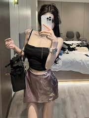 Sexy Backless Sleeveless Spaghetti Strap Crop Top