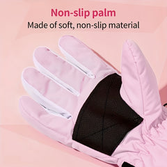 Windproof Thermal Kids Skiing Gloves for Outdoor Activities