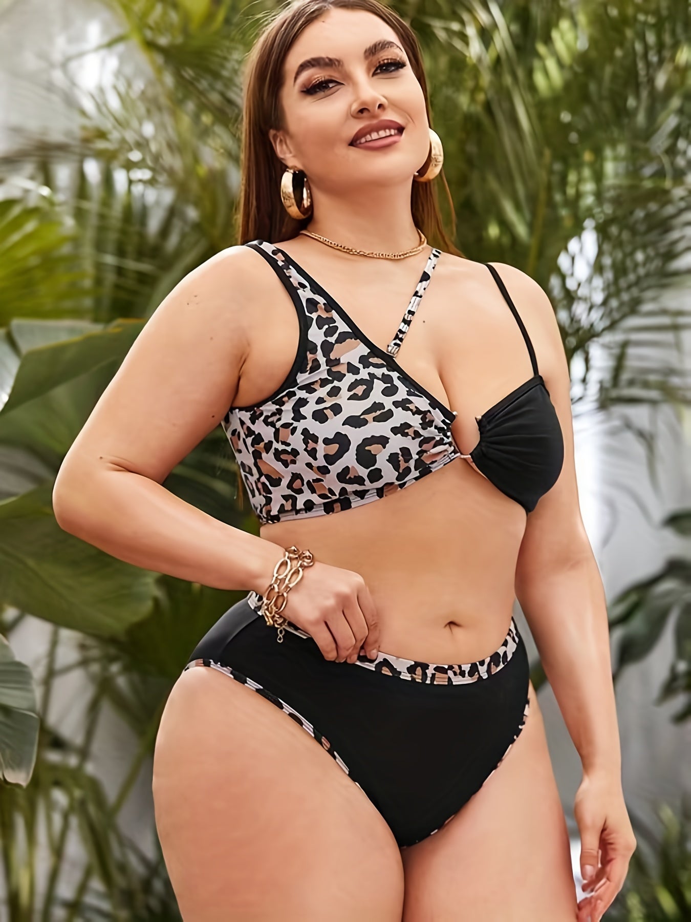 Leopard Print Bikini Set Two Piece Swimsuit