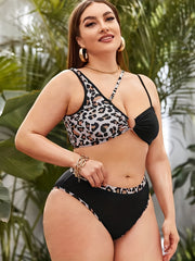 Leopard Print Bikini Set Two Piece Swimsuit