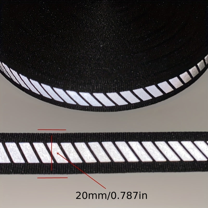 Grosgrain Reflective Ribbon 2 Yards Roll For DIY Crafts Sewing
