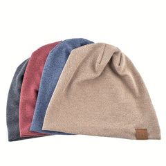 Solid Spring Beanies Hat Unisex Casual Knitted Outdoor Soft Fordable Bonnet Wint