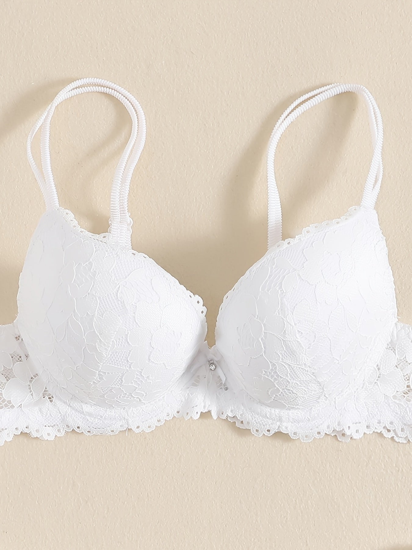 Lace Mesh Everyday Bra Double Strap Push Up Intimates