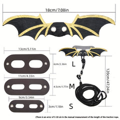 Adjustable Lizard Harness Leash for Reptiles Bearded Dragon Wings Halloween