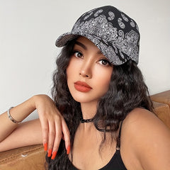 Y2K Hip Hop Paisley Print Baseball Cap Unisex Dad Hat